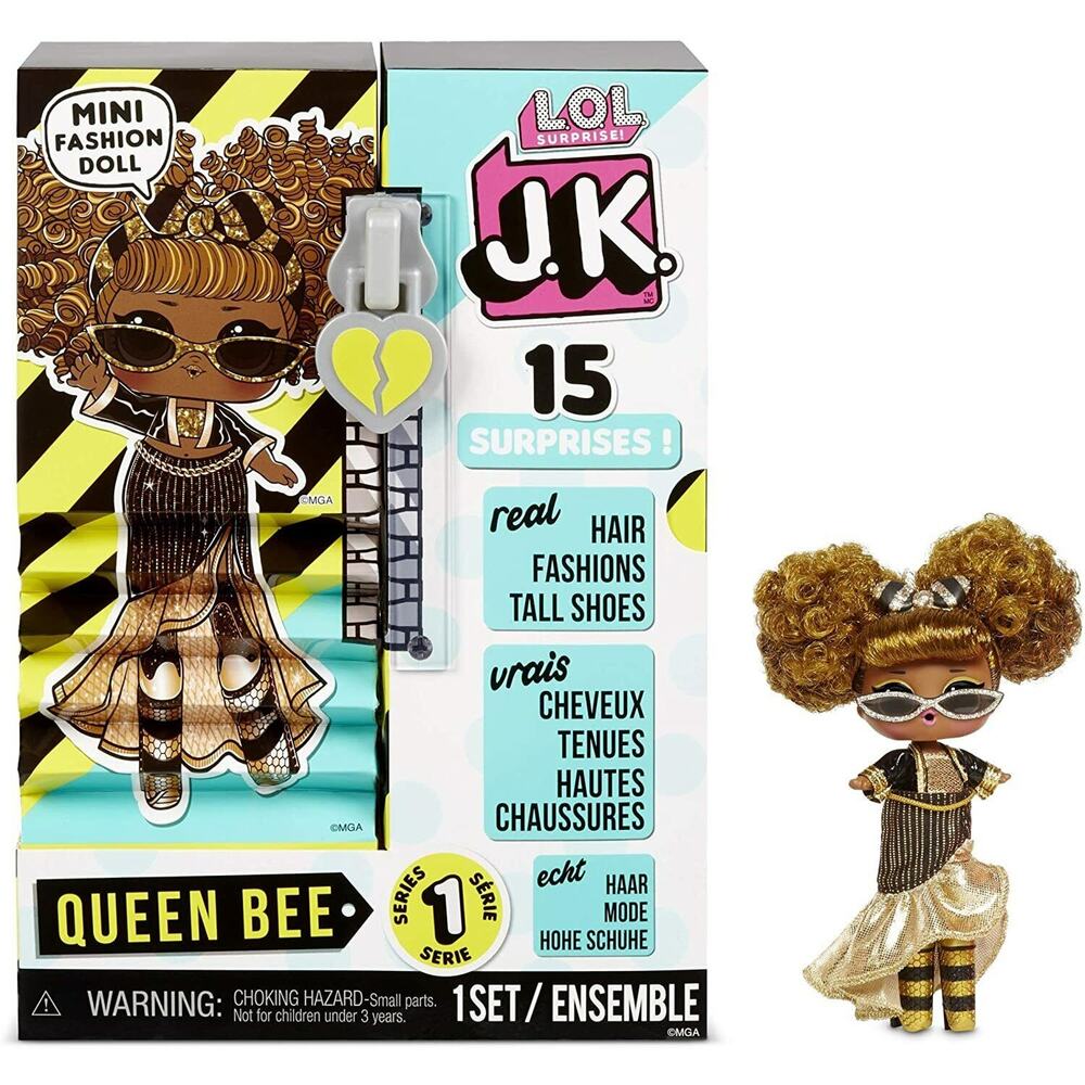 NEW L.O.L. Surprise J.K. "QUEEN BEE" Mini Fashion Doll 15 Surprises Series 1